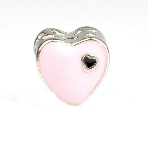 2pcs Silver European Charm Beads Fit 925 Necklace Bracelet Pendant Chain