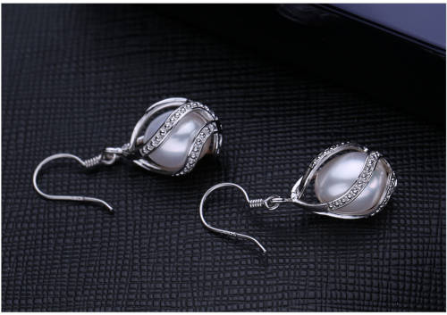 100% Natural Freshwater Pearl 925 Sterling Silver Genuine Earring