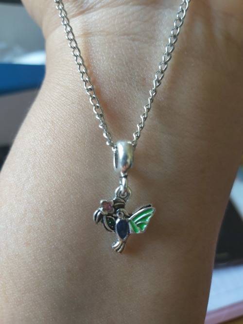 Love Bird Silver European Charm Beads Pendant Necklace
