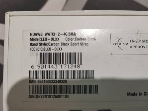 Huawei Watch 2 with LTE phone functionality, model LEO DLXX