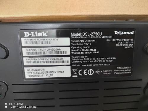 2x D-Link ADSL2+ router and ADSL Modem