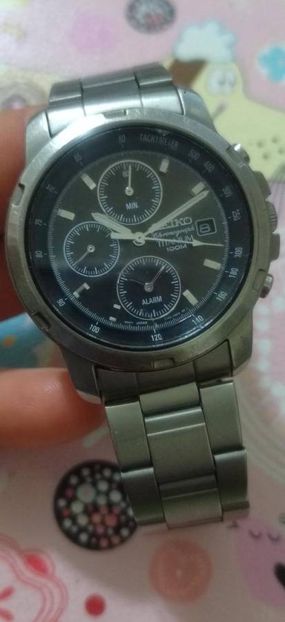 SEIKO Chronograph Titanium 100M - Model 7T62 - OBEO