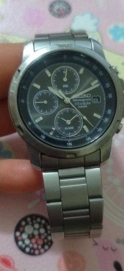 SEIKO Chronograph Titanium 100M - Model 7T62 - OBEO