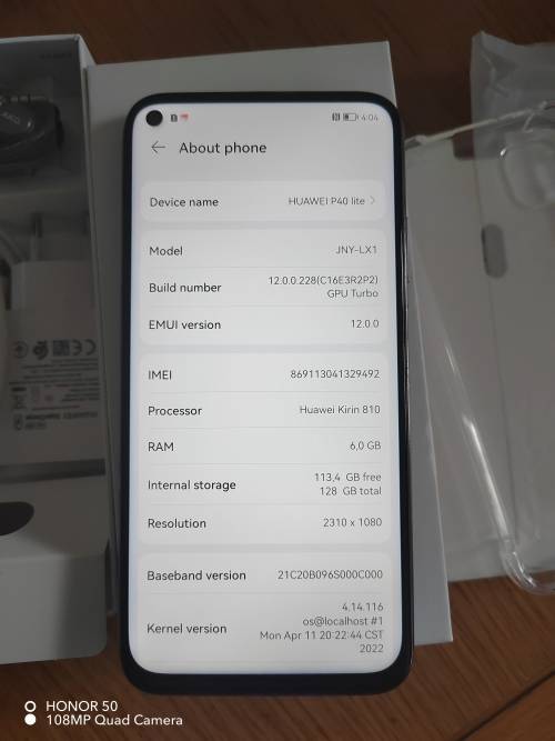 HUAWEI P40 LITE 128GB AND 6GB RAM