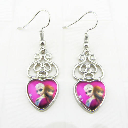 Frozen Silver Plated DROP Earrings ROYAL PRINCESS Elsa & Anna
