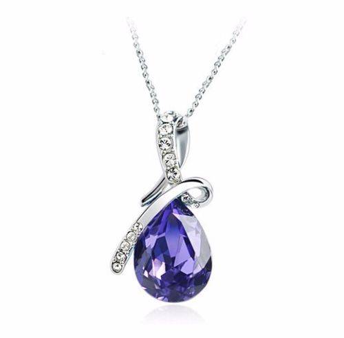 9K White Gold Filled CZ Necklace & Pendant