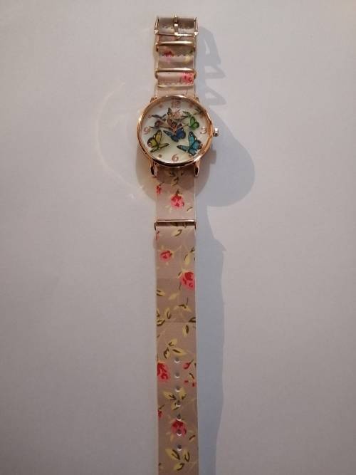 Butterflies and flowers ladies watch