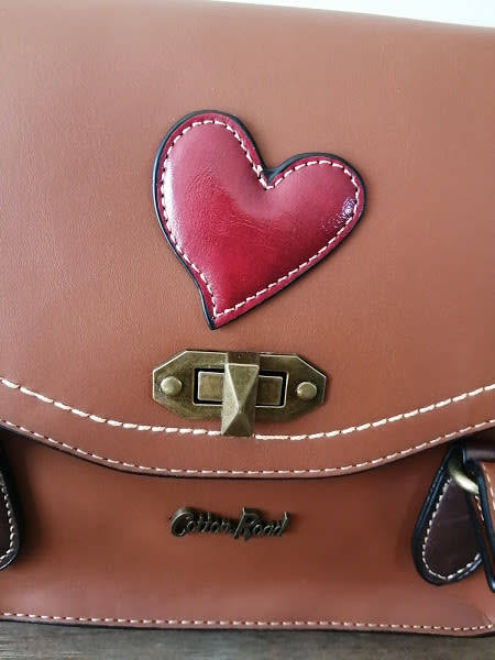 Satchel handbag, Tan - Cotton road *sale*