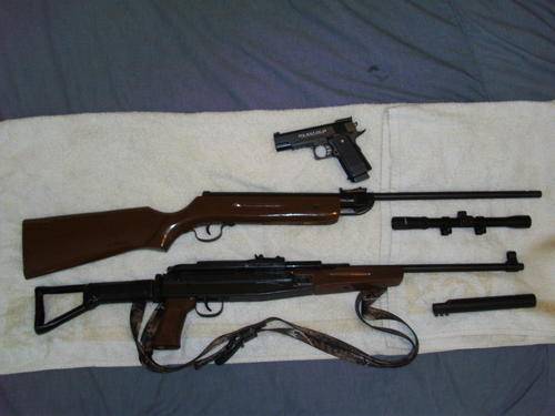 B5 Pellet Rifle + Break barrel rifle + Scope + Silencer + BB Gun (No reserve)