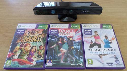 Xbox Kinect PLUS 3 games!