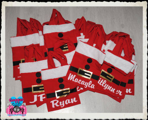 Personalized Santa bags