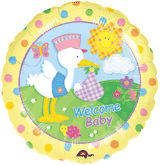 Welcome baby foil balloon 45cm