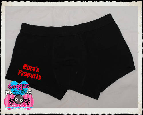 Men's personalized valentine underwear- medium-black