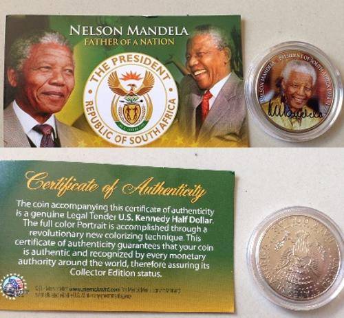 Signed Nelson Mandela *President Set* Legal Tender U.S. Half Dollar Mandela Coin