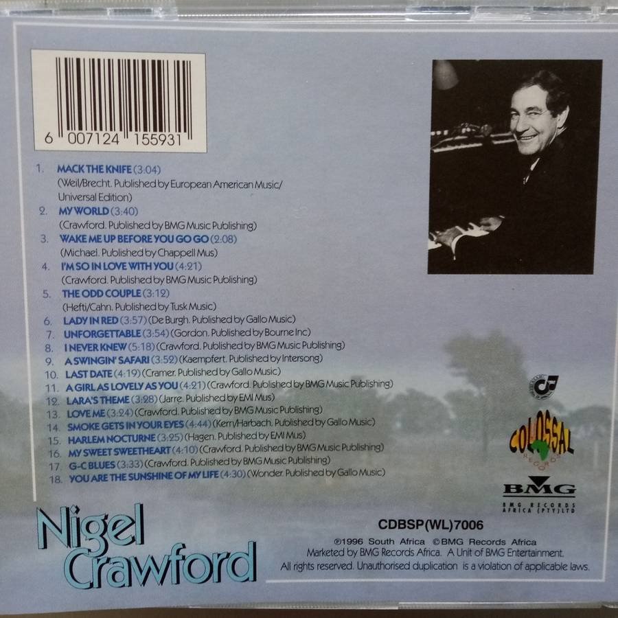 Nigel Crawford (CD) My World