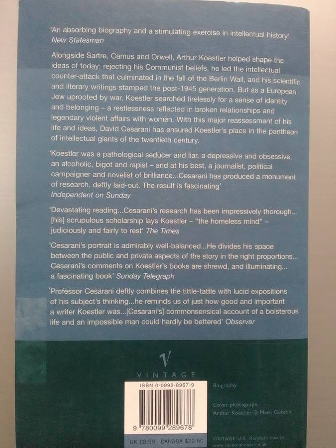 Arthur Koestler - The Homeless Mind (Paperback) David Cesarani