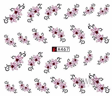 Nail Art Water Decal Stickers Sheet 467