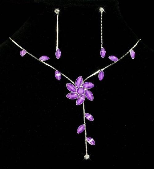 Stunning!! *Evening Prom Crystal Diamante Necklace & Earring Set*