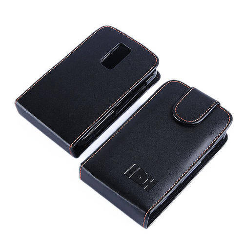 Stylish Black Leather Flip Case Cover Pouch For Blackberry 9000