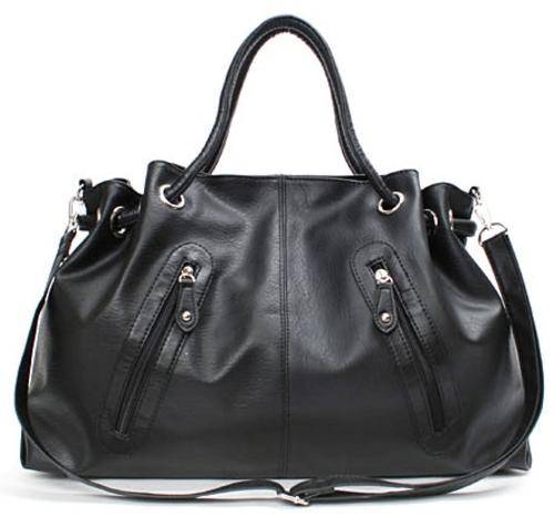 Hot! New NWT Faux Leather Ladies Handbag Black