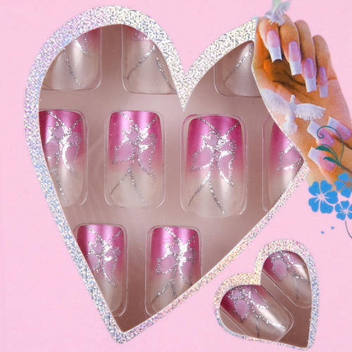 24pcs Pre Design Gel Acrylic Full Nails Tips
