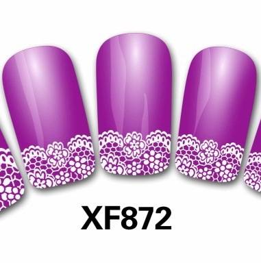3D Nail Tip Glitter Nail Art Stickers Sheet XF872