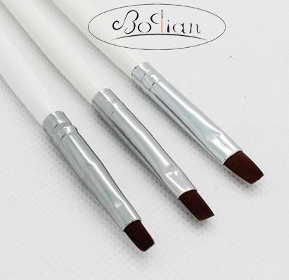 Professional Nail Gel Flat Brushes Set No 4/6/8
