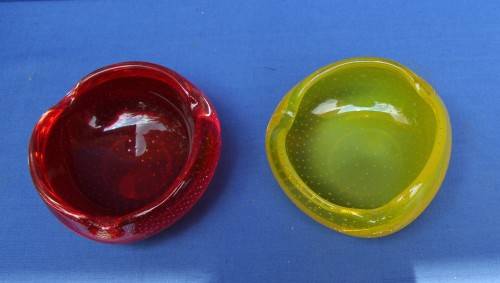 Beautiful Set of Murano Ashtrays