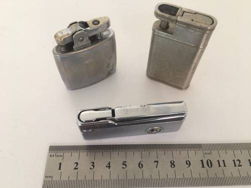 Lot Vintage Lighters - Ronson, Crown Cat's-eye & Unknown