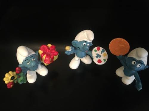 3 x Vintage Collectible Smurfs