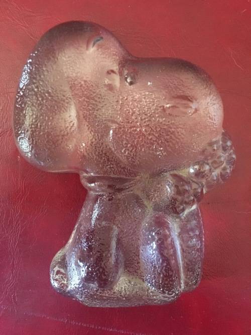 Vintage Snoopy Glass Paper Weight