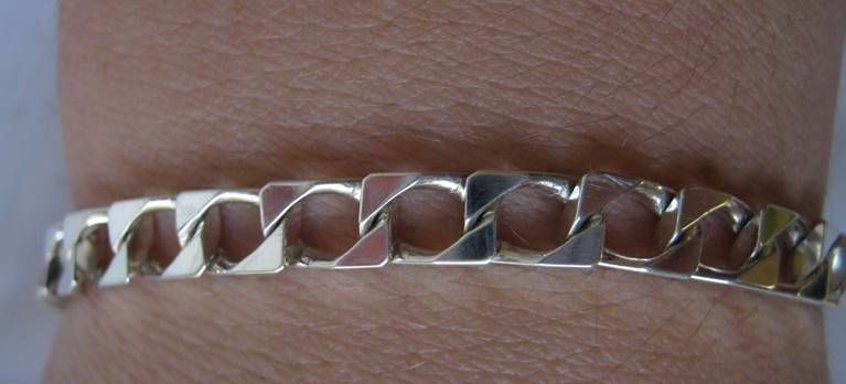 925 SILVER SQUARE LINK BRACELET
