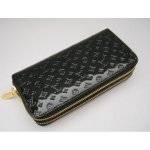 DOUBLE ZIPPER BLACK FASHIONABLE PURSE