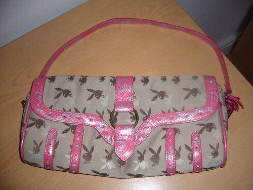 PLAYBOY GREY AND PINK HANDBAG