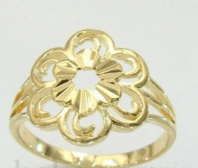 #8 LADY'S EXOTIC LOVELY IN 10KT YELLOW GOLD FILLED RING