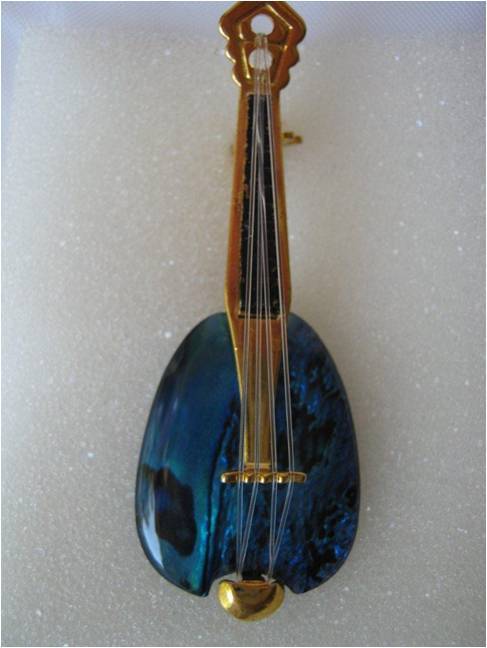 ABALONE GUITAR BROOCH