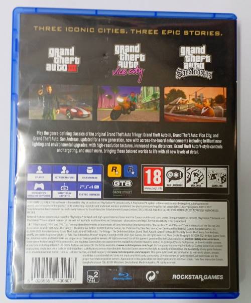 GTA Trilogy (PS4) Grand Theft Auto Trilogy Definitive Edition