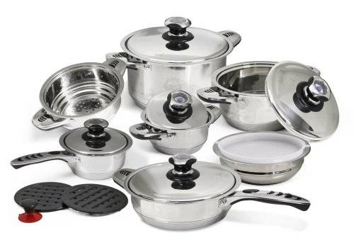 16 Piece Stainless Steel Cookware Set