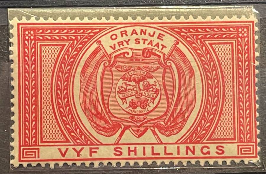 OFS - 1882 - 5S - FIVE SHILLINGS ROSE MINT NH ** (SACC F9)