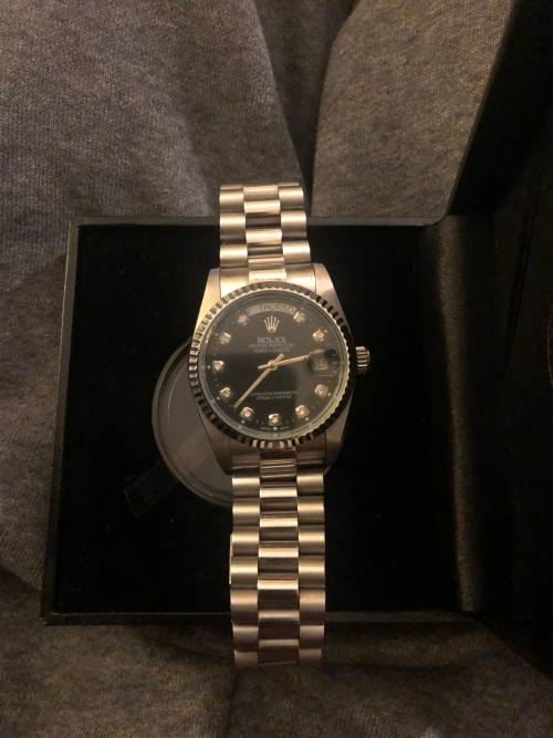 Extremely Valuable Rolex Day Date Edition With Diamonds And 18k Presidential Edition Band