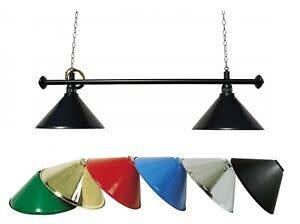 2 Shade Pool Snooker Billiard lighting chandelier / canopy Black