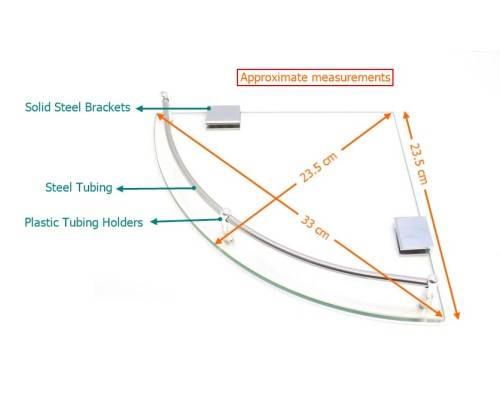 Single Corner Glass Shelf