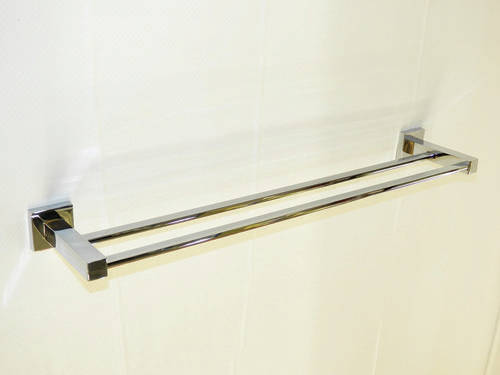 Towel Rod Double Square Stainless Steel