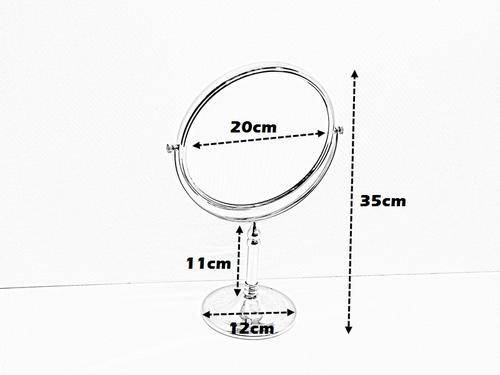Free-Standing 2-Sided Rotating Bathroom Mirror And Make Up Mirror With 3x Zoom