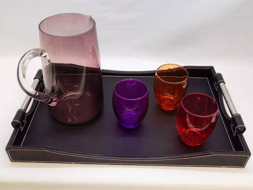 Serving Tray Leather Black LOW PRICE LOW SHIPPING!!!!!