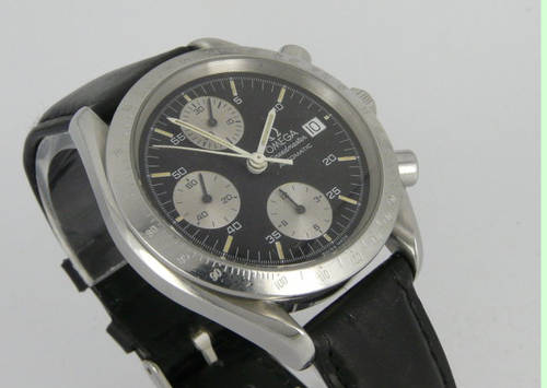 Collectible Mens Omega Speedmaster Auto Swiss Sapphire Chrono Watch *R1 no RES free SHIP AUCTION*