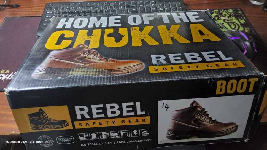 Rebel Safety Boots Size 14