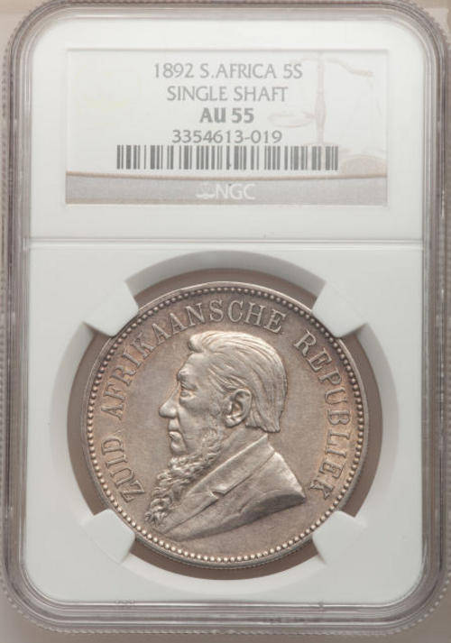 ### 1892 5 SHILLING S/S AU55 NGC ### CV = R32000 EXCELLENT COIN