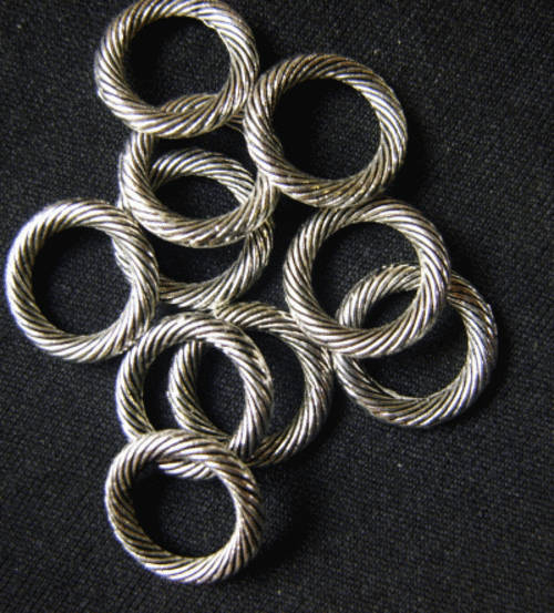 Nickle Donut Spacer, 13mm - Pack of 10.
