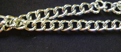 Nickle Chain, 8mm x 10mm link - Per Meter.